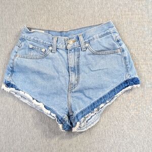 Levi's Cutoff Denim Shorts Women's 26 Light Wash Blue